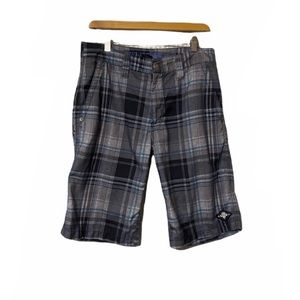 Affliction Plaid Swim Trunks